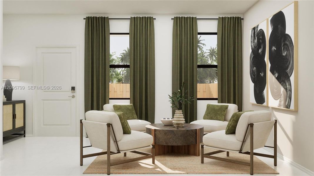 Furnished interior view inside a new home in Pineland Crest, Miami (Image 6).