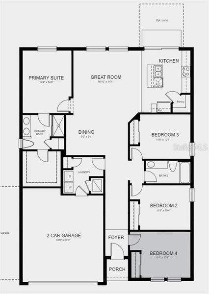 Structural options include: fourth bedroom.