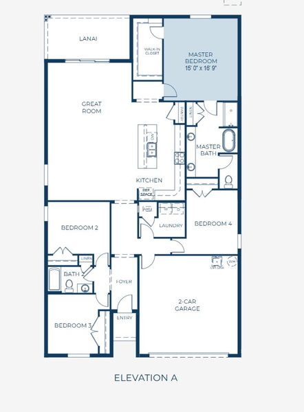 2D floor plan layout for the Miramar by Maronda Homes in Seminole Bend, Pensacola, FL (Image 3). 2D floor plan layout for the Miramar by Maronda Homes in Seminole Bend, Pensacola, FL (Image 3).