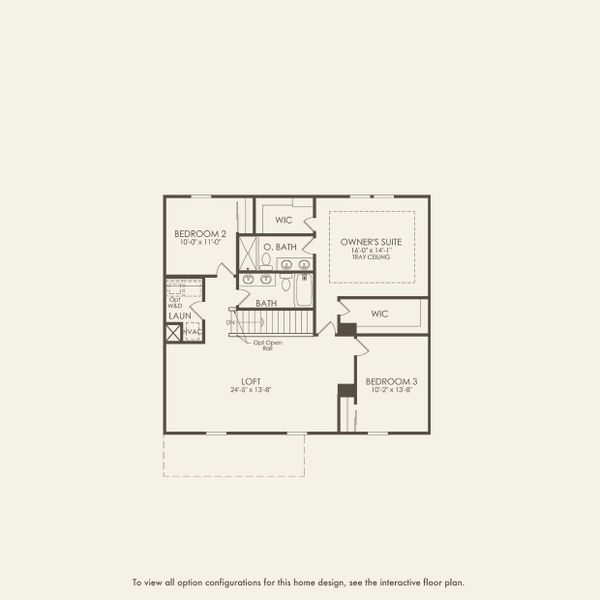 2D floor plan layout for the Aspire by Pulte Homes in Solserra, Shallotte, NC (Image 3).