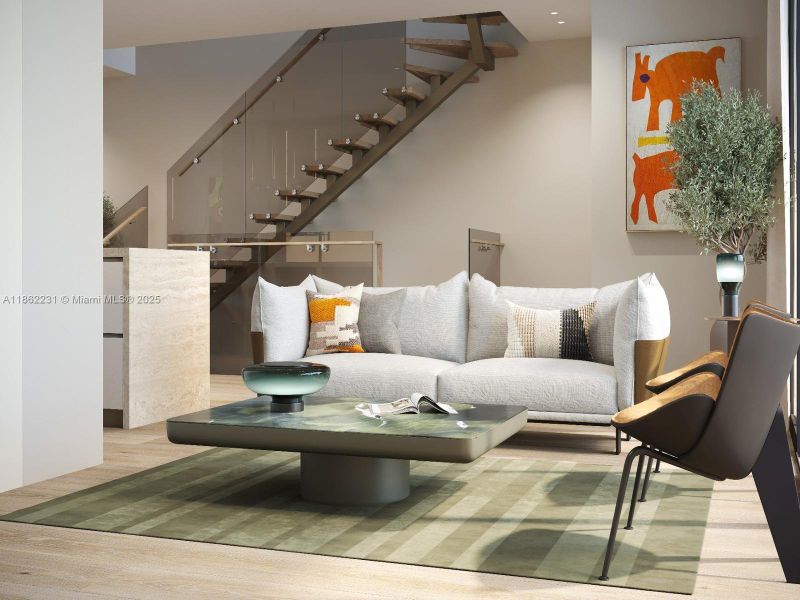 Furnished interior view inside a new home in , Bay Harbor Islands (Image 3). Furnished interior view inside a new home in , Bay Harbor Islands (Image 3).