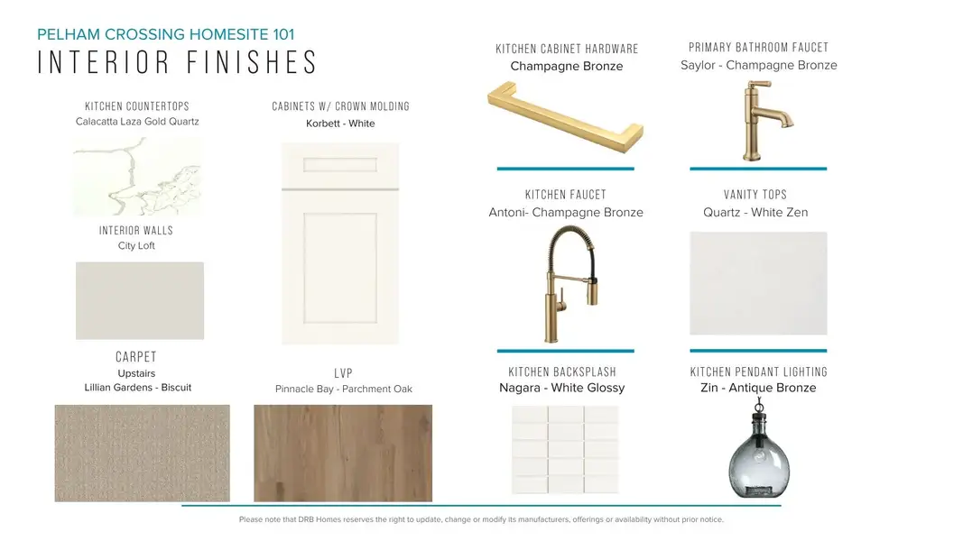 Furnished interior view inside a new home in Pelham Crossing Single Family Homes, Greer (Image 3).