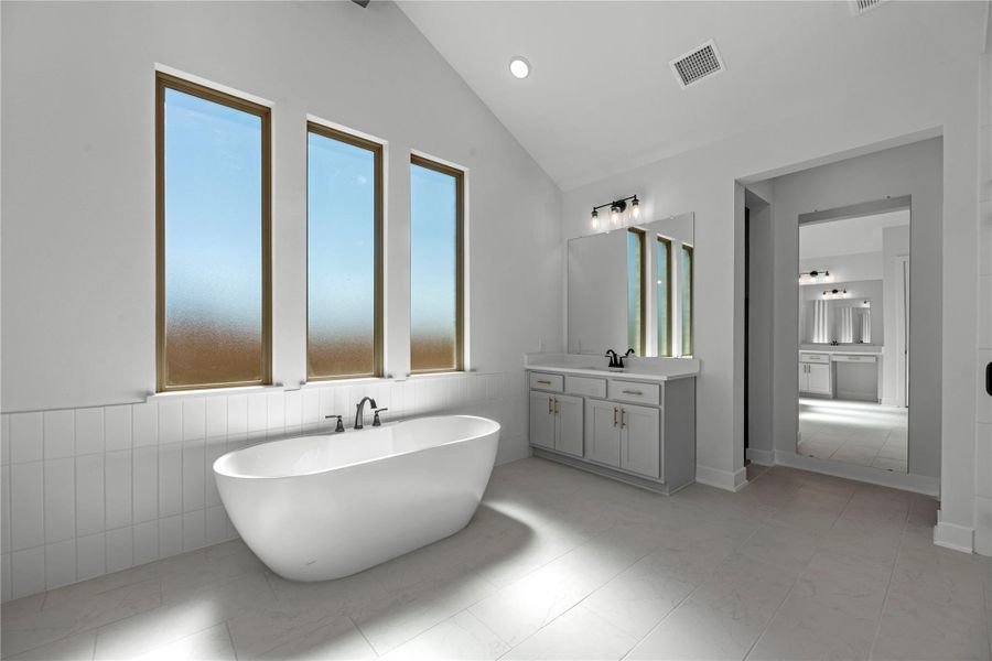 Furnished interior view inside a new home in Fulshear Lakes - 60', Fulshear (Image 11).