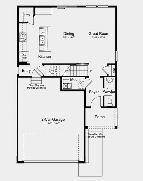 2D floor plan layout for the Glacier by Taylor Morrison in Lake Bluff, Greeley, CO (Image 3).