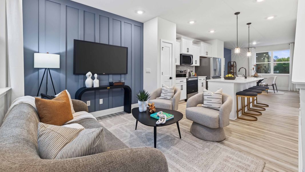 Representative furnished interior of a home built from the Carlton by D.R. Horton in Kingman Townhomes, Charlotte (Image 13).