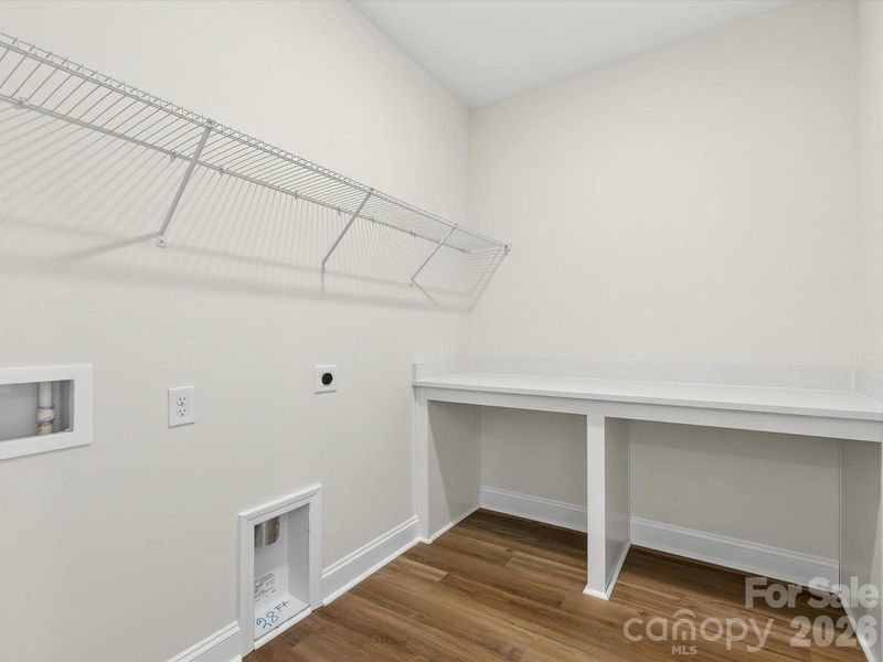Second Floor Laundry Utility with Folding Table