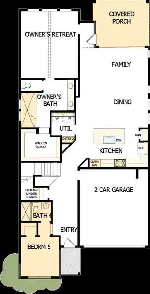 2D floor plan layout of this home in Ladera - High Point 45', San Antonio, TX (Image 4).