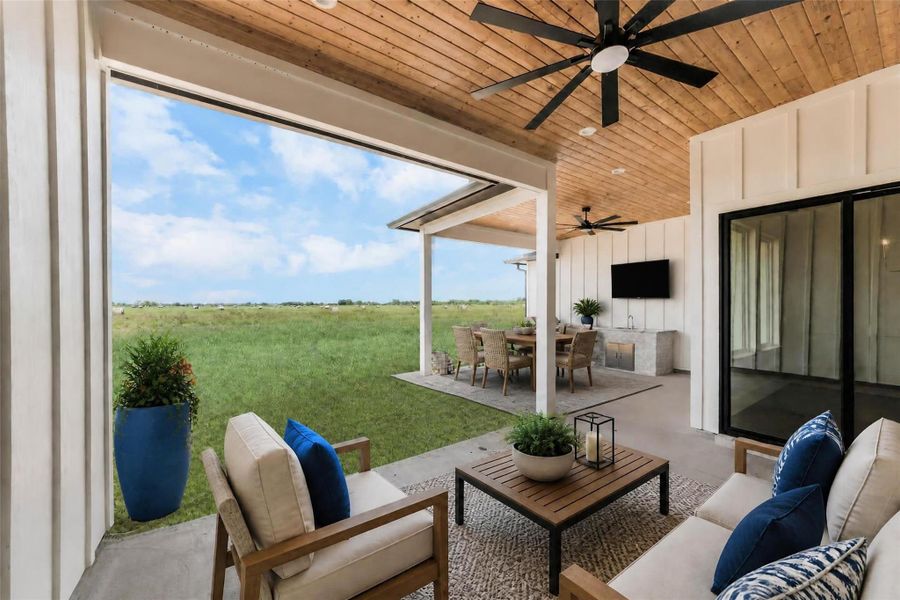 Virtually Staged outdoor living area. Virtually Staged outdoor living area.