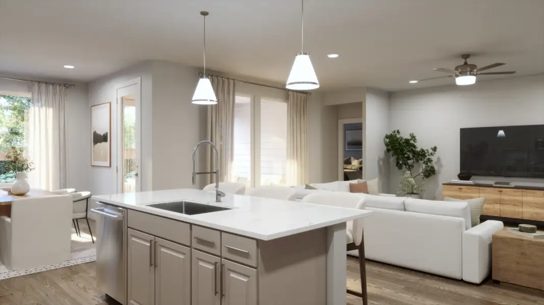 Furnished interior view inside a new home in Parkton Square, Kyle (Image 7).