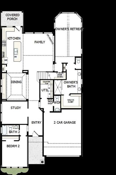 2D floor plan layout of this home in Painted Tree - Classic Series, McKinney, TX (Image 4).