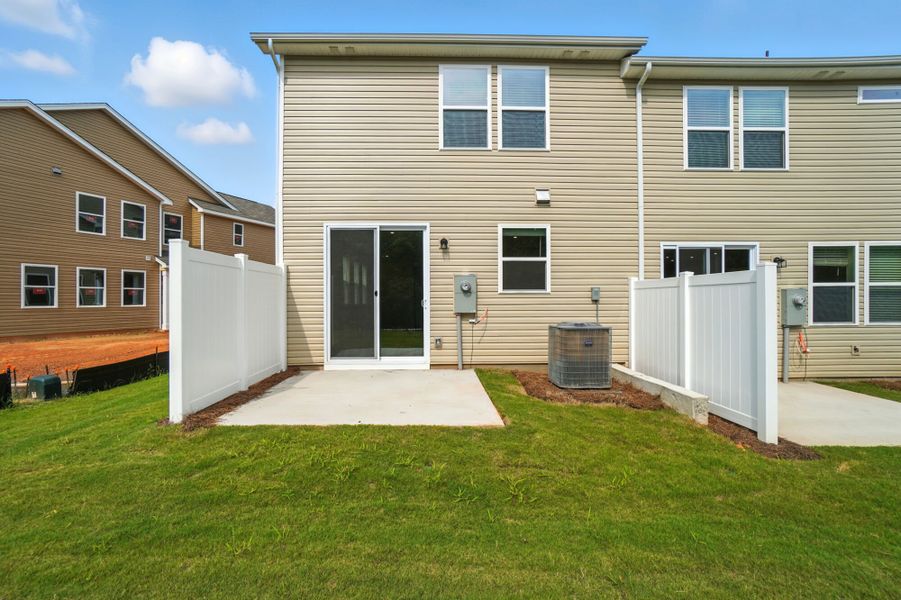 Exterior details and patio area of a home in Bailey Run, Charlotte (Image 3). Exterior details and patio area of a home in Bailey Run, Charlotte (Image 3).