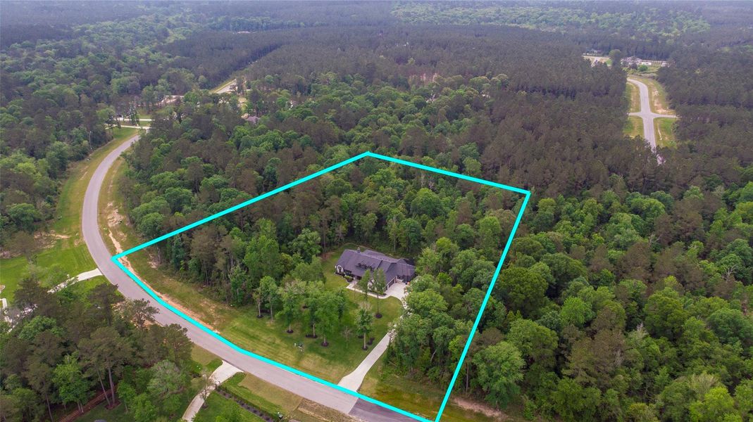This home is situated in the middle of 4 acres and surrounded by nature.