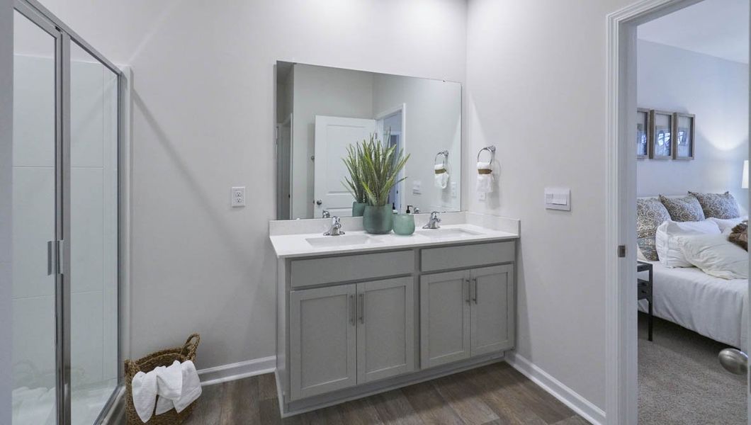 Representative furnished interior of a home built from the Cali by D.R. Horton in Carter Ridge, Greenville (Image 26).