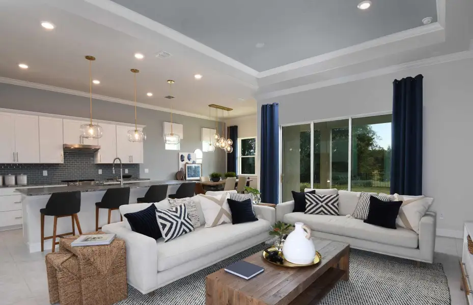 Furnished interior view inside a new home in Del Webb Stone Creek, Ocala (Image 8). Furnished interior view inside a new home in Del Webb Stone Creek, Ocala (Image 8).