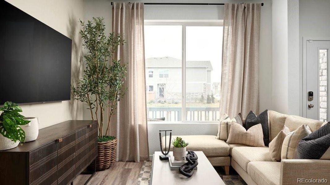 Furnished interior view inside a new home in Vermilion Creek: The Parkside Collection, Centennial (Image 7).