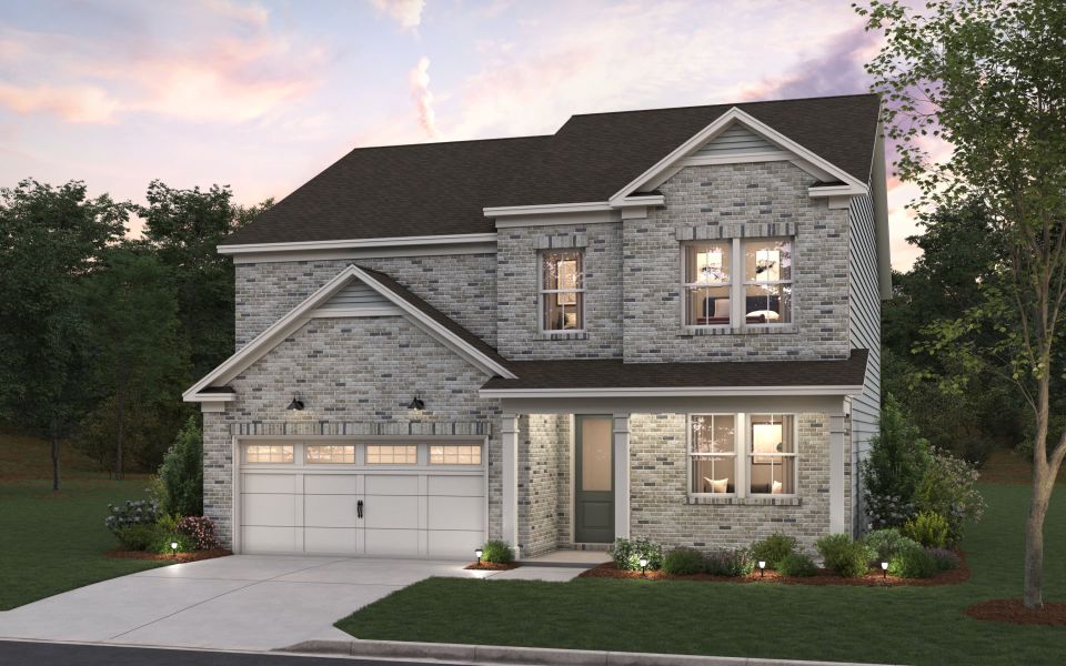 Representative exterior photo of a completed home built from the Vanderlyn by Pulte Homes in Amherst, Stockbridge, GA (Image 9).