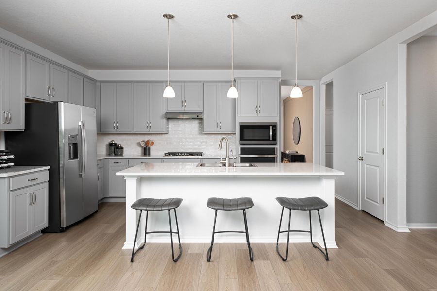 Representative furnished interior of a home built from the Alyssa by Ashton Woods in Hennersby Hollow, San Antonio (Image 7).