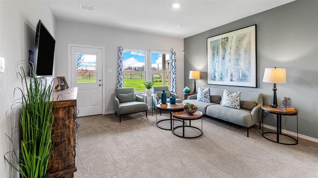 Furnished interior view inside a new home in Monarch at the Meadows, Ponder (Image 6). Furnished interior view inside a new home in Monarch at the Meadows, Ponder (Image 6).