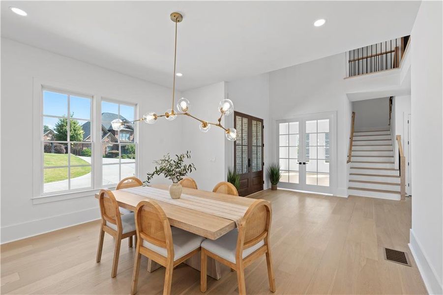 Furnished interior view inside a new home in , Suwanee (Image 7).