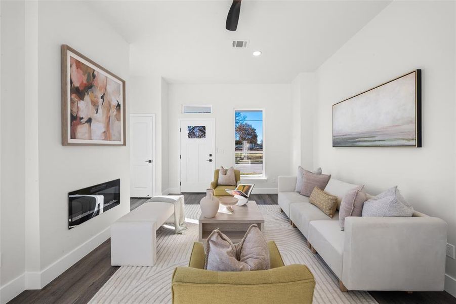 Furnished interior view inside a new home in , Dallas (Image 12).