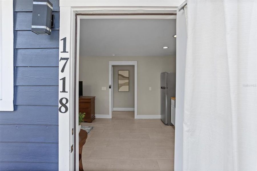 Garage apt, staggered tile