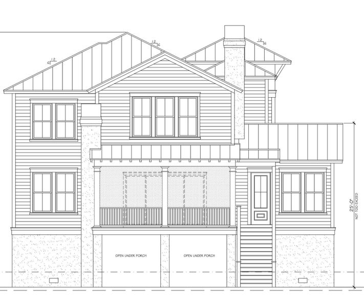Exterior rendering of this home design in , Isle Of Palms, SC (Image 8).