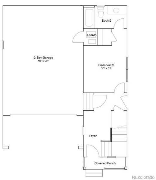 2D floor plan layout of this home in Parterre: The Skyline Collection, Thornton, CO (Image 3).