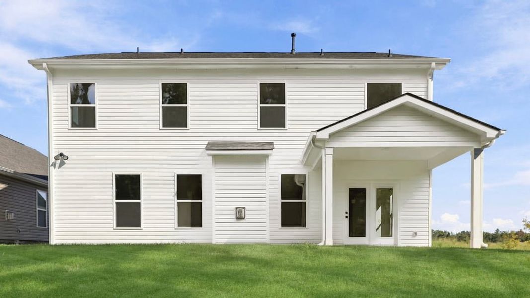 Exterior details and patio area of a home in Seven Oaks, Greenwood (Image 23).