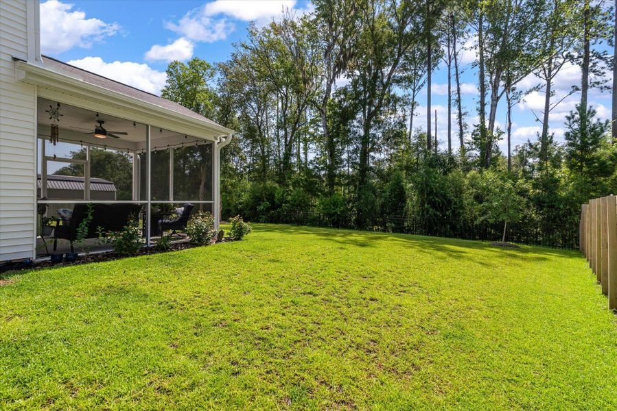 Exterior details and patio area of a home in Parker's Preserve, Ridgeville (Image 25).
