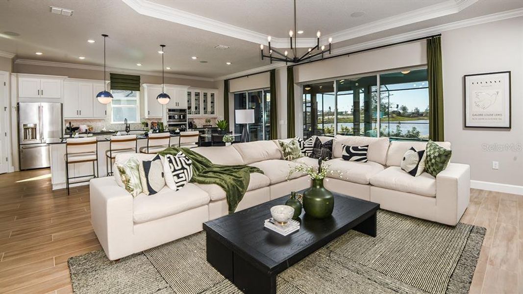 Furnished interior view inside a new home in Esplanade at Center Lake Ranch, St. Cloud (Image 7). Furnished interior view inside a new home in Esplanade at Center Lake Ranch, St. Cloud (Image 7).