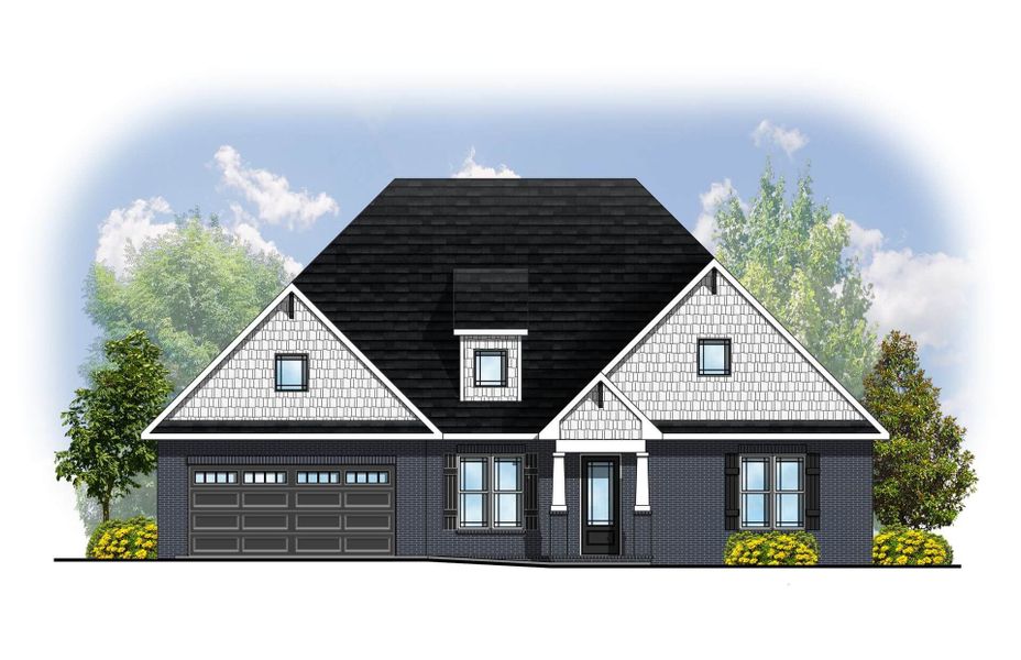 Representative rendering of the exterior for the Cumberland by Cook Bros. Homes (Image 4).