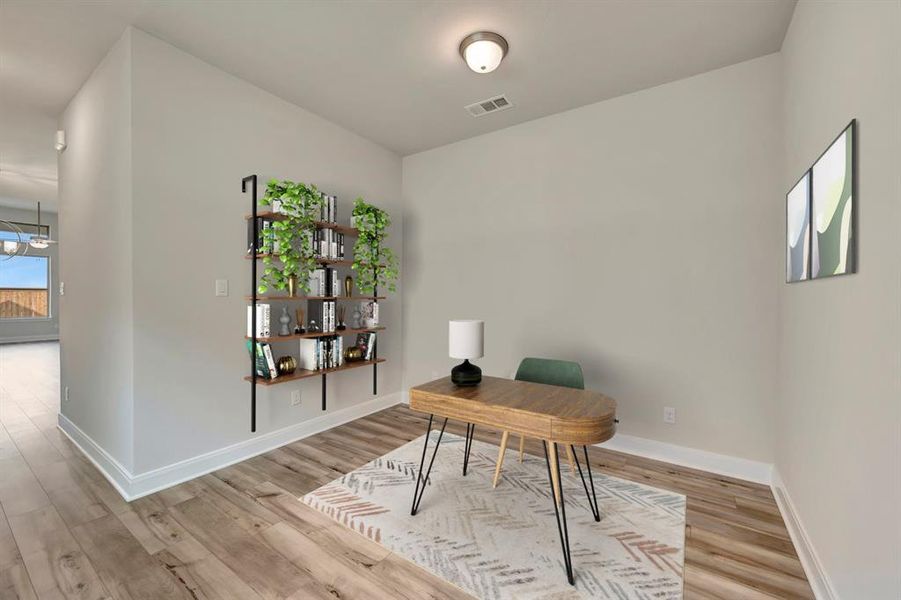 Furnished interior view inside a new home in Creekshaw – Gardens, Royse City (Image 5). Furnished interior view inside a new home in Creekshaw – Gardens, Royse City (Image 5).