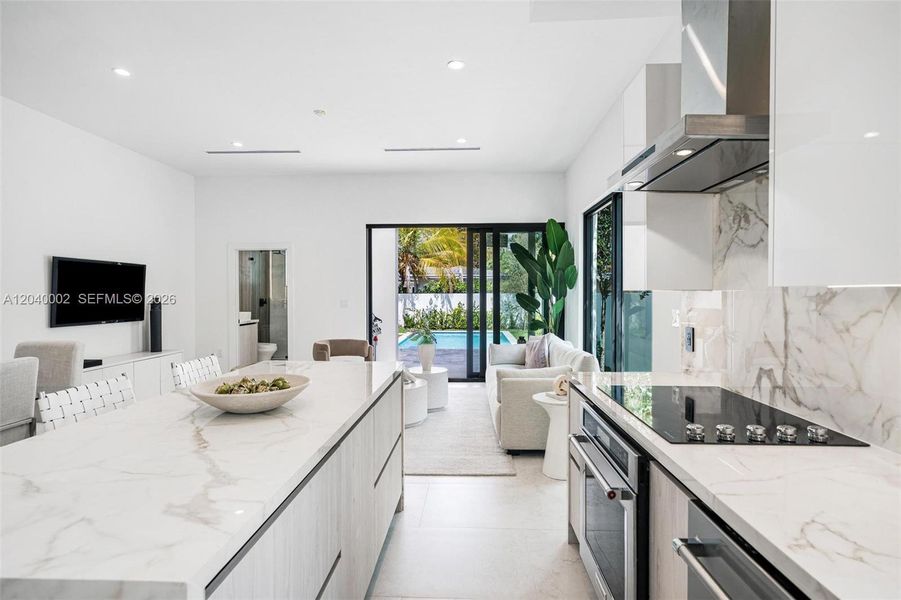 Furnished interior view inside a new home in , Miami (Image 16).