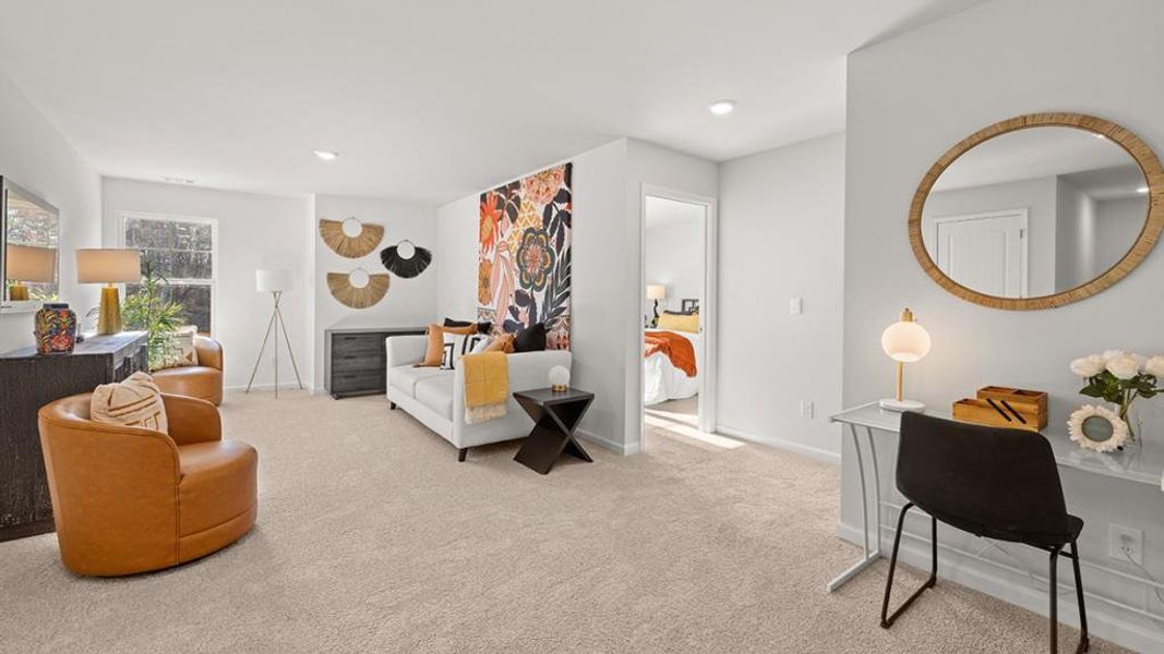 Furnished interior view inside a new home in Northwoods at Mirror Lake, Villa Rica (Image 27). Furnished interior view inside a new home in Northwoods at Mirror Lake, Villa Rica (Image 27).