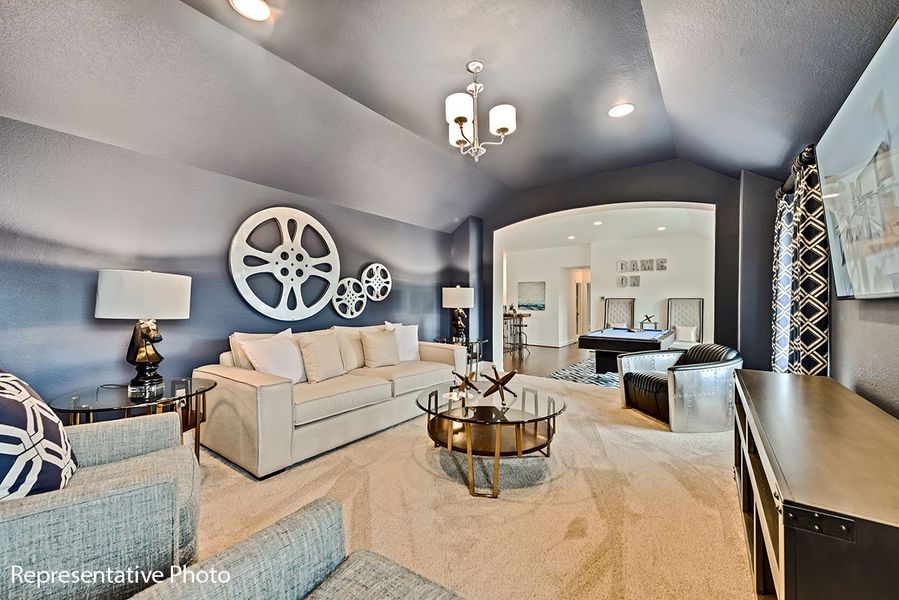 Representative furnished interior of a home built from the Alexandria II by Grand Homes in Grand Oaks, Celina (Image 15).