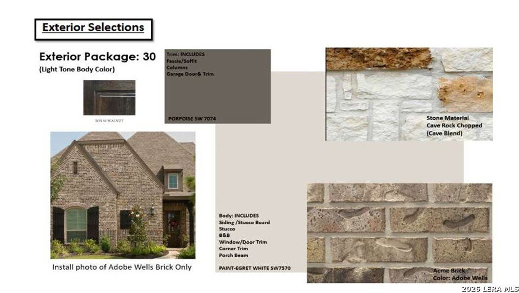 Sample of building materials used in homes in Mayfair, New Braunfels (Image 5).