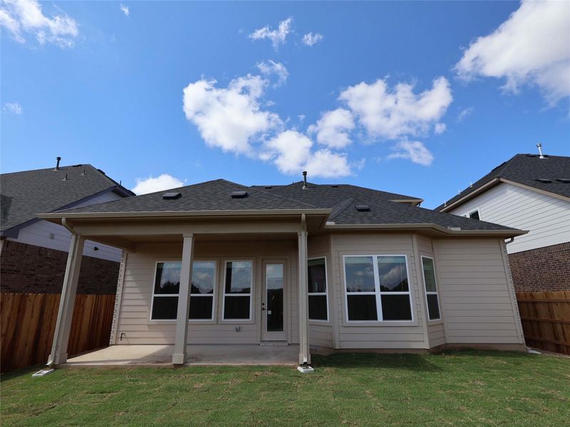 Exterior details and patio area of a home in Barksdale, Leander (Image 3). Exterior details and patio area of a home in Barksdale, Leander (Image 3).