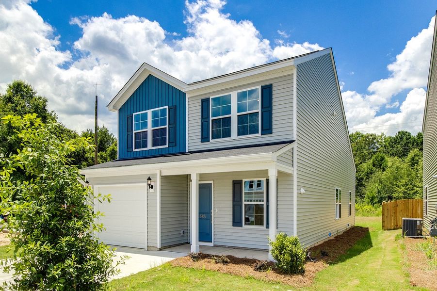 Front exterior of a new home in Bluefield, Lexington, SC, highlighting curb appeal (Image 21).