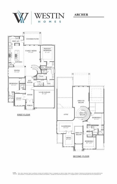 2D floor plan layout of this home in Candela, Richmond, TX (Image 3).