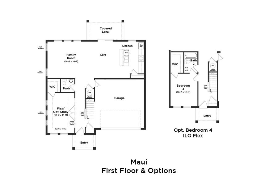 2D floor plan layout for the Maui by DRB Homes in Willowbrook North, Winter Haven, FL (Image 3). 2D floor plan layout for the Maui by DRB Homes in Willowbrook North, Winter Haven, FL (Image 3).