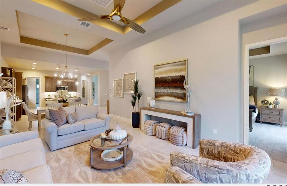 Furnished interior view inside a new home in Plantation Bay, Ormond Beach (Image 10).