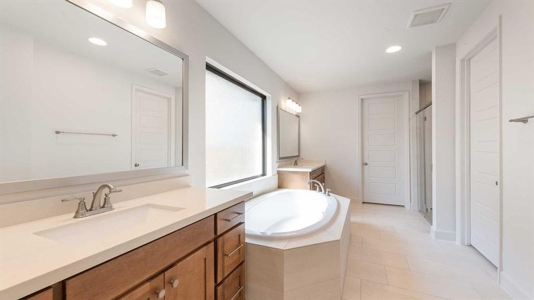 Furnished interior view inside a new home in The Heights At Uptown Celina 50', Celina (Image 7).