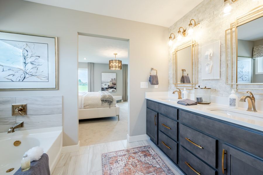 Representative furnished interior of a home built from the Avery by Fischer Homes in Twin Lakes, Hoschton (Image 58).