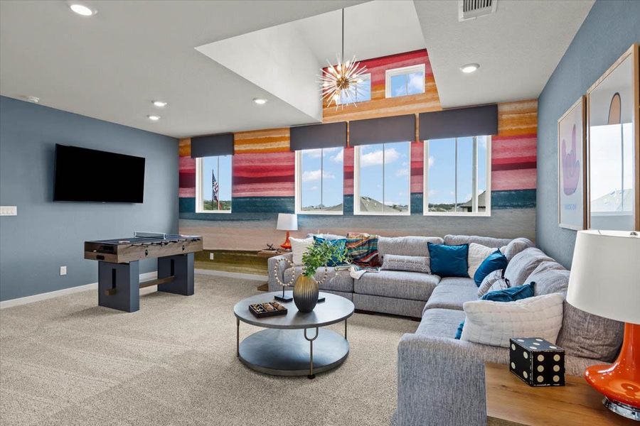 Furnished interior view inside a new home in Meyer Ranch, New Braunfels (Image 46).