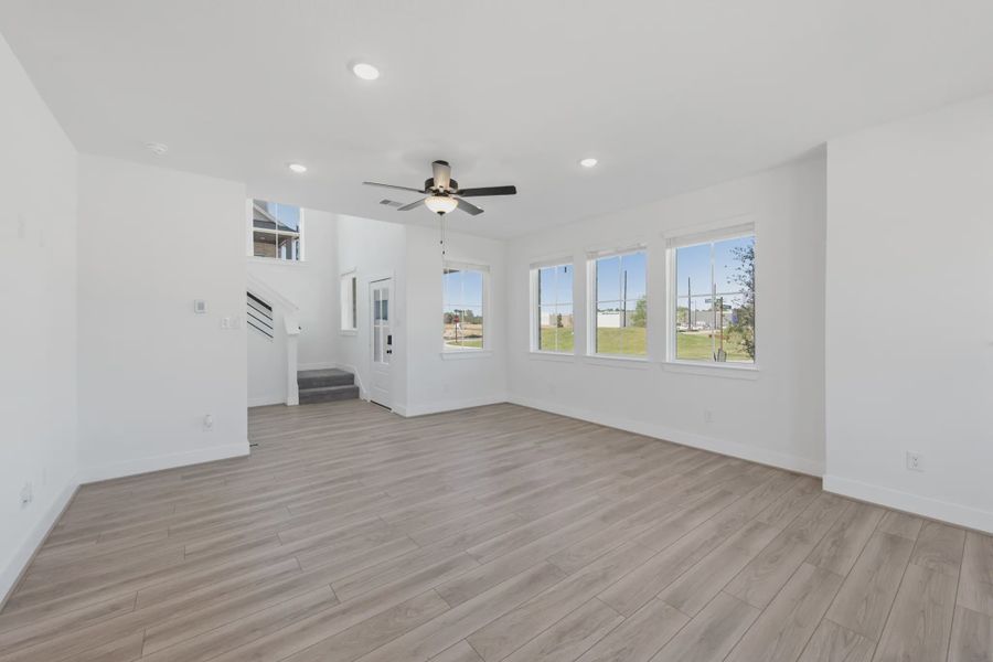 Representative unfurnished interior of a home built from the Dillon by Chesmar Homes in Sienna Courtyard, Missouri City (Image 29).