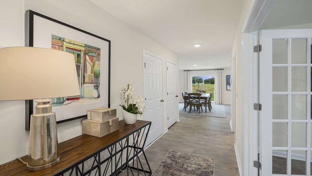 Representative furnished interior of a home built from the GALEN by D.R. Horton in English Farm, Archdale (Image 25).