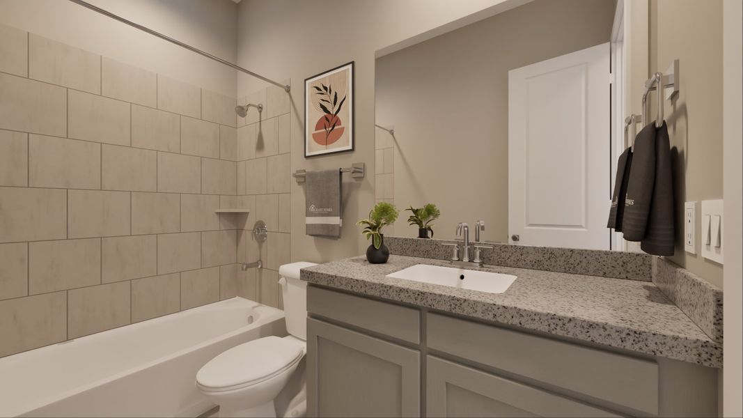 Representative furnished interior of a home built from the Pinehurst by Tricoast Homes in Sunterra 50s, Katy (Image 14). Representative furnished interior of a home built from the Pinehurst by Tricoast Homes in Sunterra 50s, Katy (Image 14).