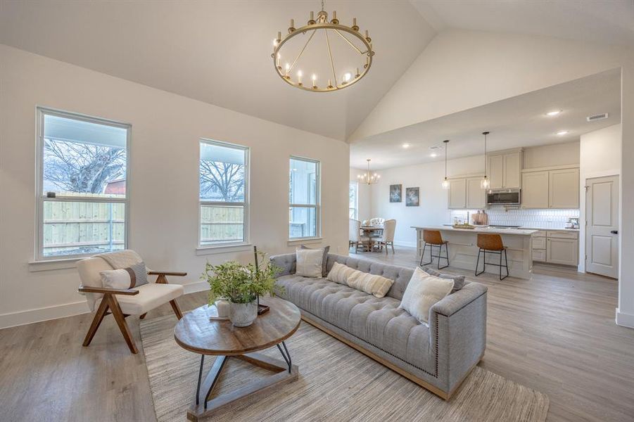 Furnished interior view inside a new home in , Fort Worth (Image 6).