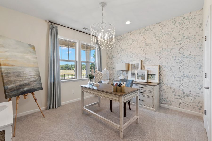 Furnished interior view inside a new home in Esplanade at Northgate, Indian Trail (Image 8). Furnished interior view inside a new home in Esplanade at Northgate, Indian Trail (Image 8).