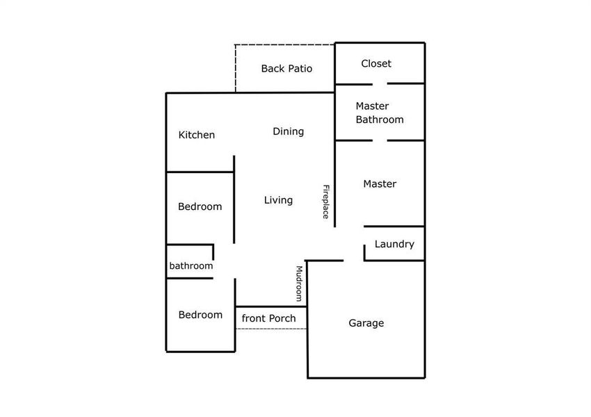 2D floor plan layout of this home in , Bluff Dale, TX (Image 4).